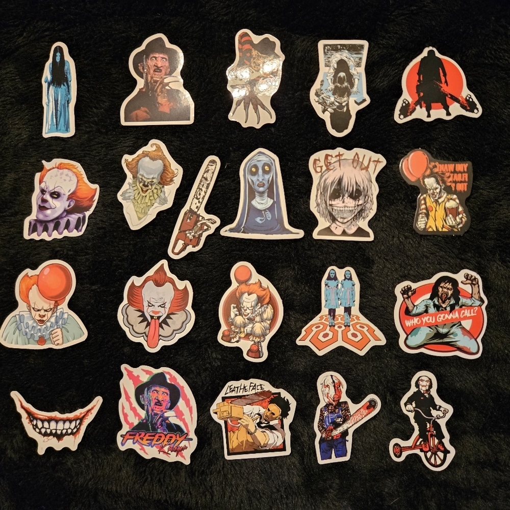 21 horror vinyl sticker bundle